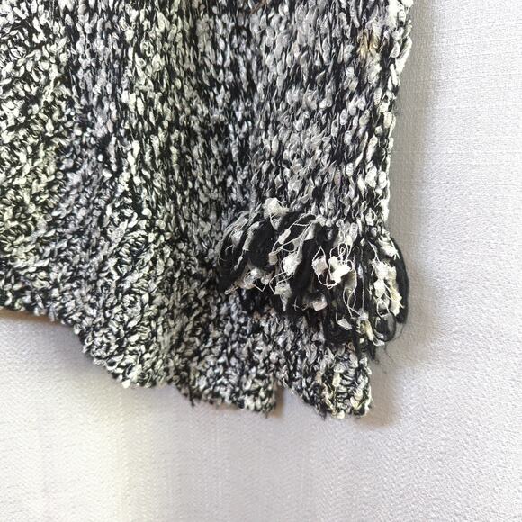 John‎ Fashion Sweater Womens Large Black Speckled Cardigan Wool Blend - Picture 5 of 8